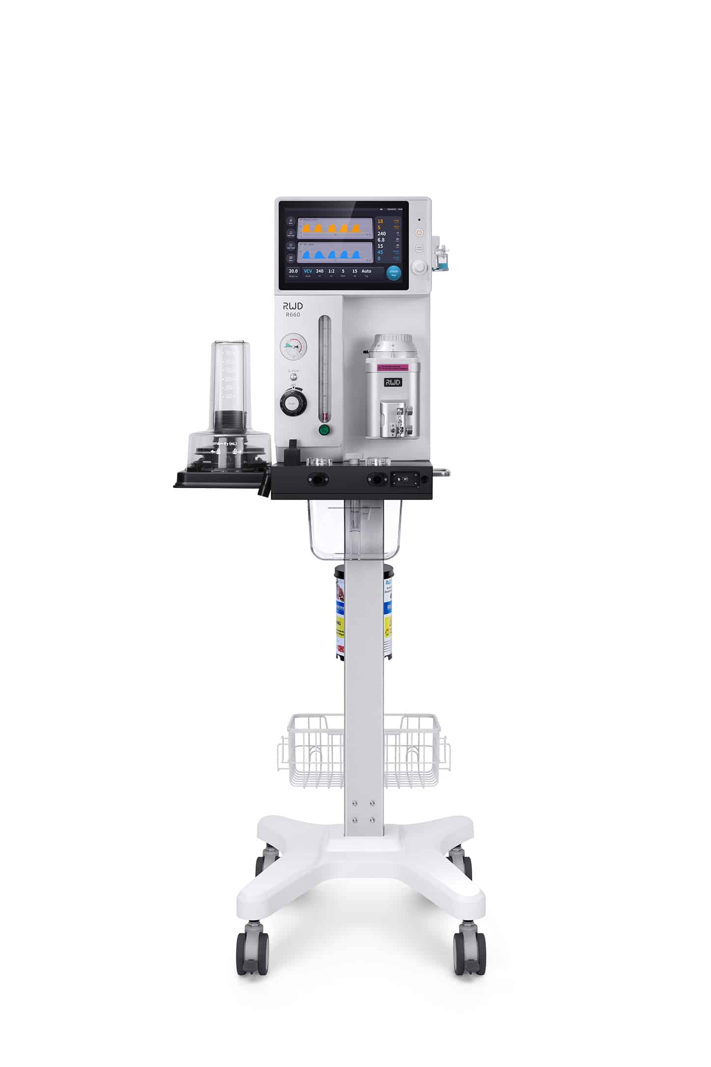 Appareil d’anesthésie R660 Mobile pour usage vétérinaire, monté sur chariot mobile, adapté aux cliniques et centres vétérinaires